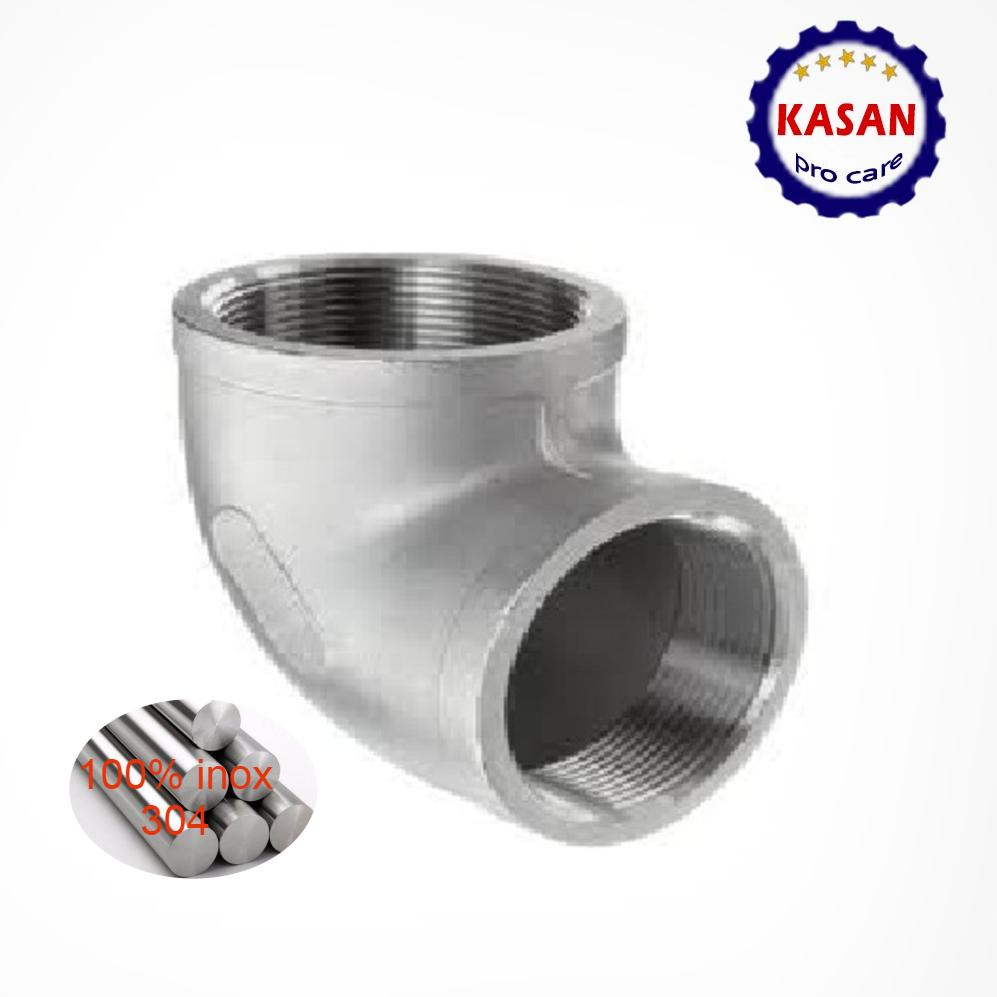 Lơ ren - cút ren, cút thu , inox 304.  phi 21, 27, lơ thu 27 về 21. DN20 , DN15