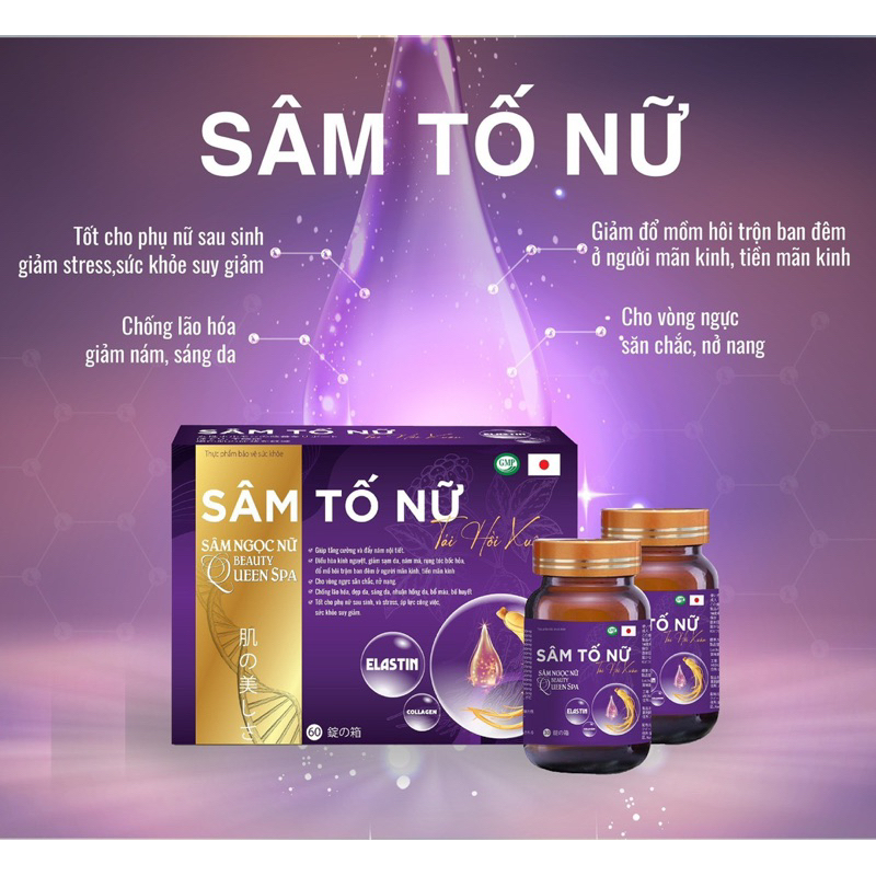 [ chính hãng ] SÂM TỐ NỮ TÁI HỒI XUÂN hổ trợ nội tiết tố (1h 2lọ tổng 60 viên)