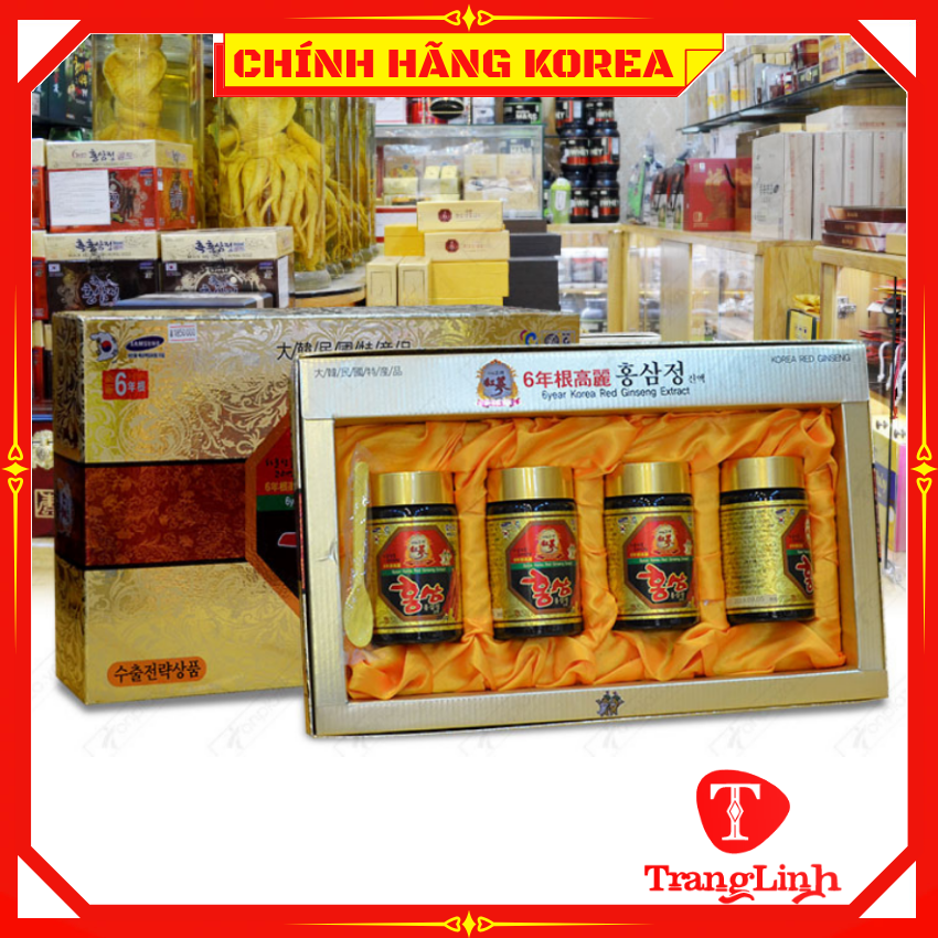 Cao hồng sâm Kanghwa hàn quốc, hộp 4 lọ x 250g - Cao sâm hàn quốc 6 năm tuổi tăng đề kháng, sức khỏe, phòng ung thư - tranglinh