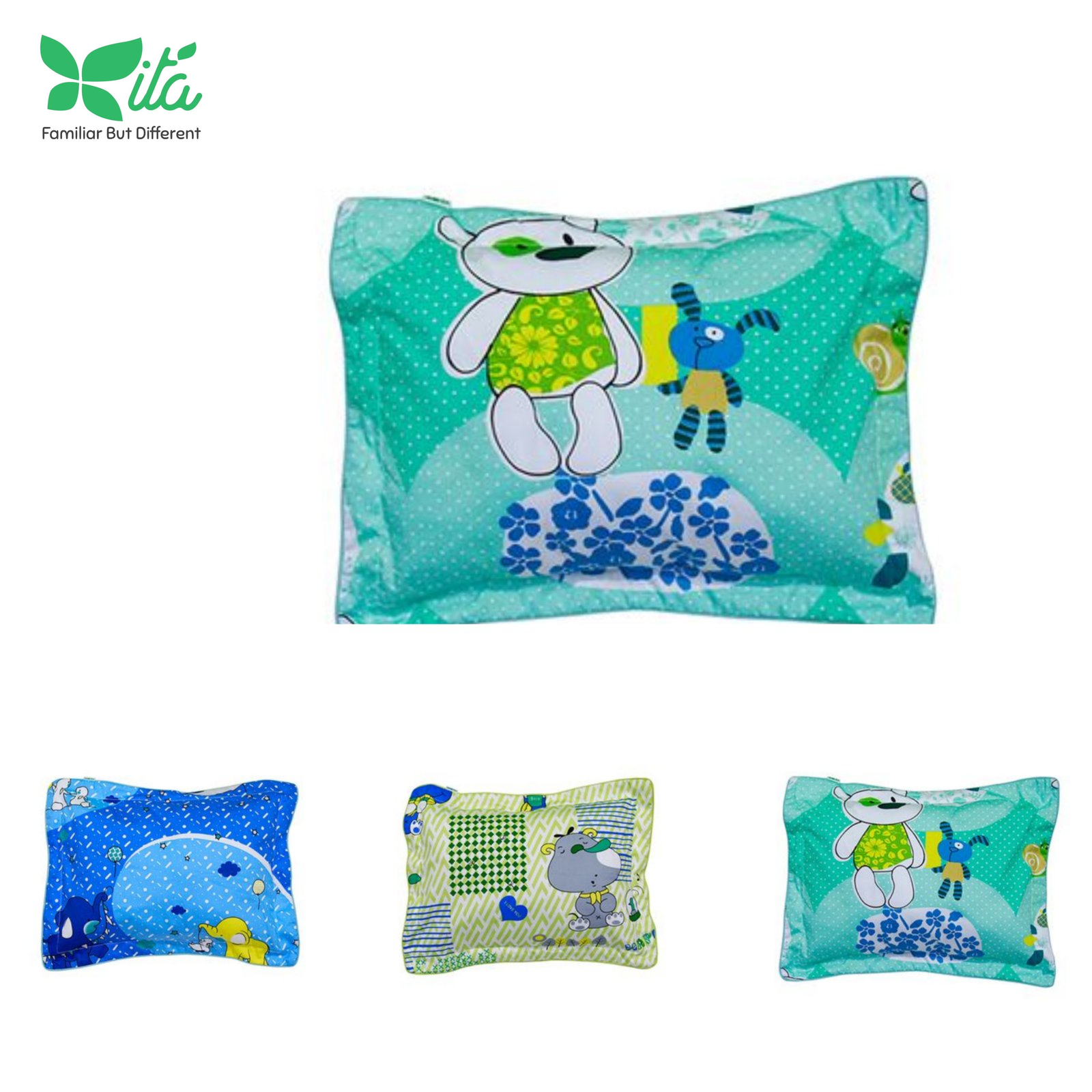 Gối đầu trẻ em, gối đầu cho bé cotton hoa bèo Hometex