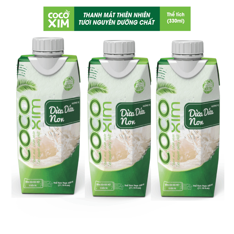Combo 12 hộp Nước Dừa Dứa Non Cocoxim  330ml