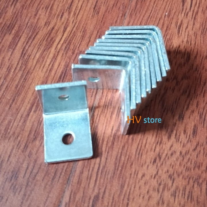 Combo 10 ke góc 2x2 - Pad bắt góc chất liệu thép mạ kẽm bắt góc tủ, góc bàn, góc giá kệ...