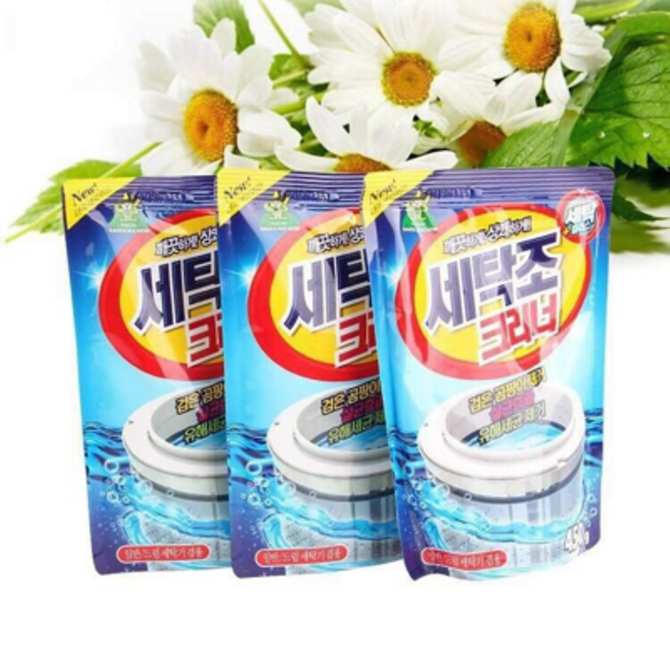[B] {Combo 2 Gói }Gói Bột Tẩy Lồng Máy Giặt - Chất tẩy - Chất làm sạch máy giặt - Vệ sinh máy giặt-- Chất tẩy lồng máy giặt - Chất tẩy mùi -- Chăm sóc nhà cửa - Giặt ủi - Bột tẩy - Vệ sinh nhà cửa
