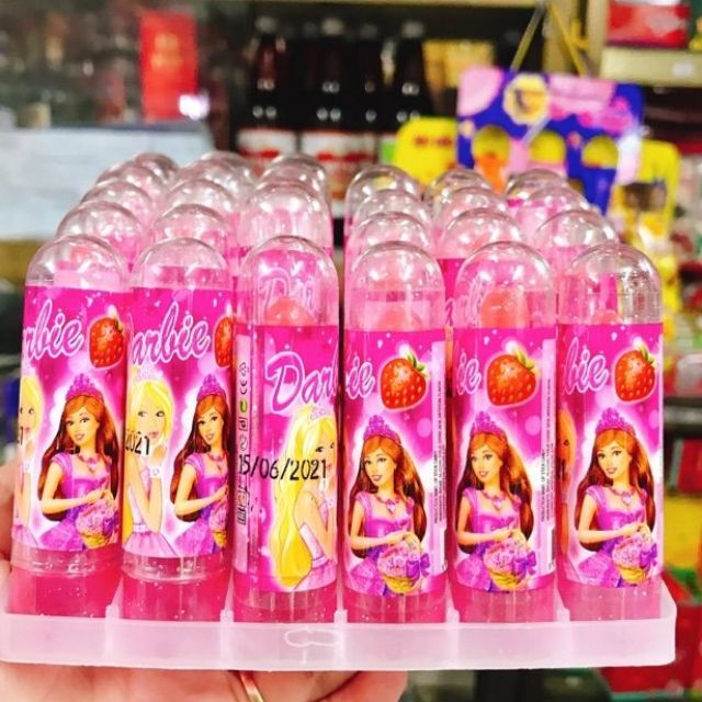Hộp 30 cái Kẹo mút son môi công chúa babie Thái Lan