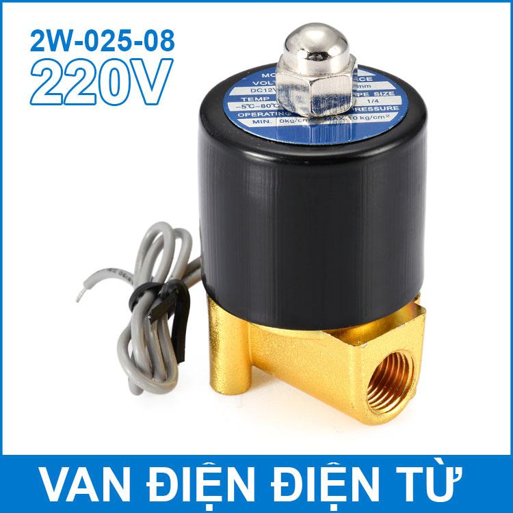 Van khóa mở nước bằng điện từ 220V 2W-025-08