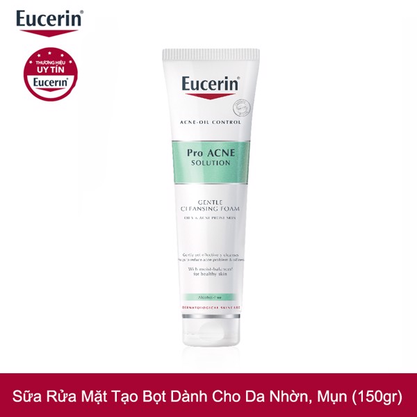 Sữa rửa mặt tạo bọt dịu nhẹ Eucerin Pro Acne Cleansing Foam 150g