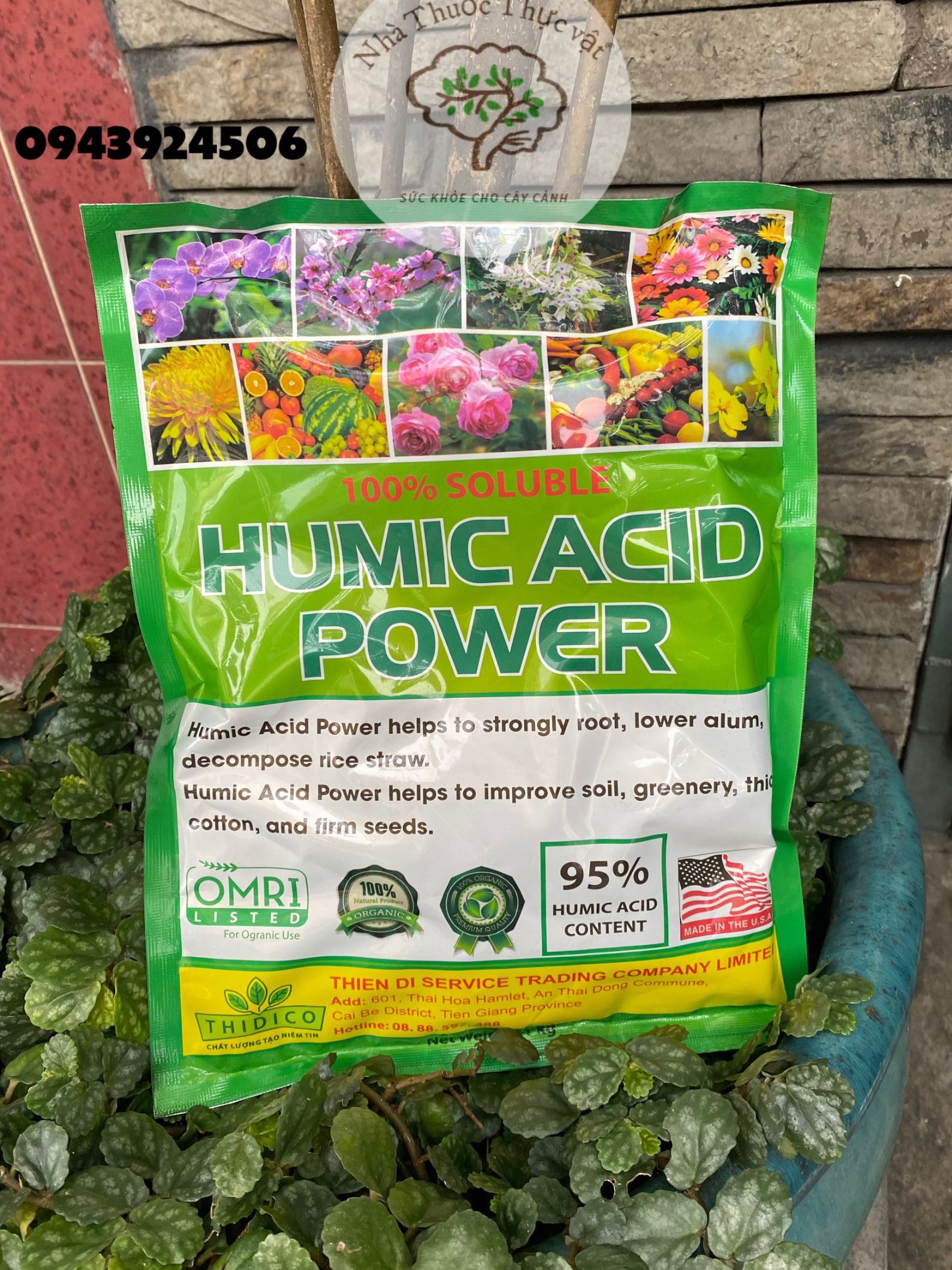 Phân bón humic acid power công ty thiên di - túi 1kg
