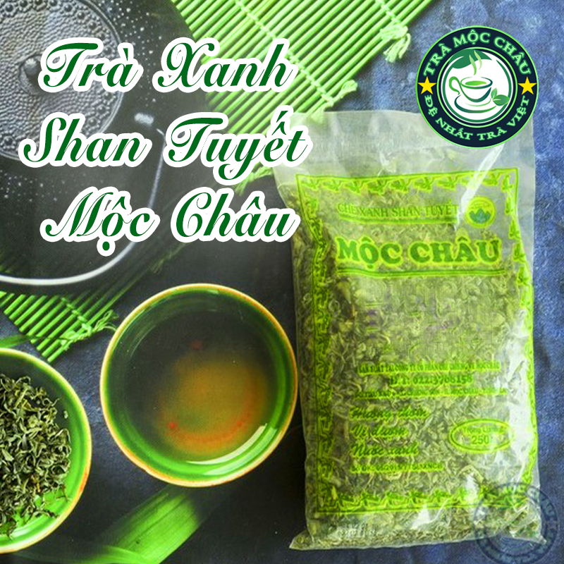 Trà xanh shan tuyết mộc châu 250g - trà mộc châu đặc sản