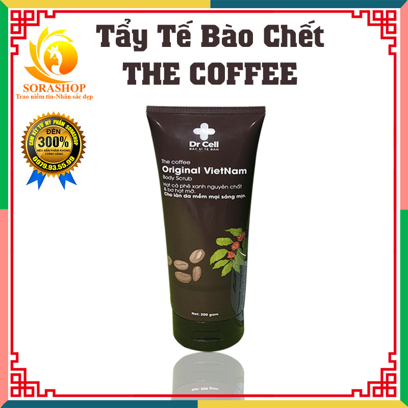 Tẩy tế bào chết body the coffee, làm sạch sâu, loại bỏ lớp da chết, giúp da thông thoáng sáng hồng.