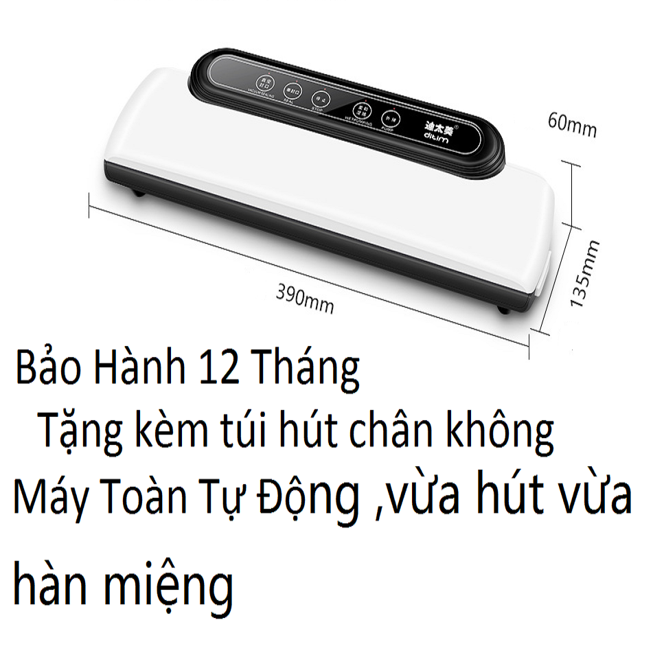 Máy hút chân Không DTM-600 Cao Cấp - bảo hành 12 tháng-tặng 10 túi hút 1 mặt nhám 17-25cm