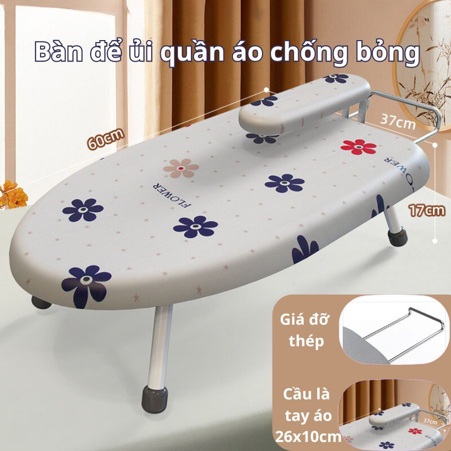 Bàn để ủi quần áo ELI có thể gấp gọn chống bỏng cho gia đình