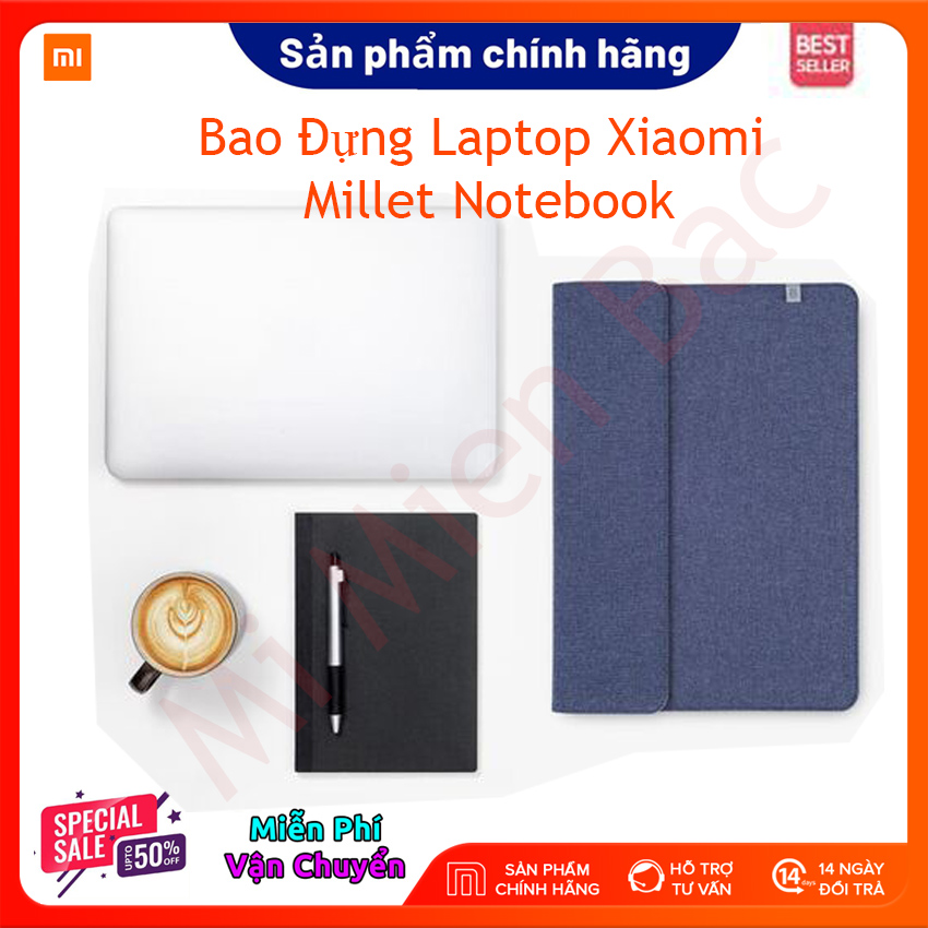 [CAO CẤP] Túi Đựng Laptop Xiaomi Cao Cấp 12.5/13.3 inch, Túi Chống Sốc Xiaomi, Bao Đựng Laptop Xiaomi Millet Notebook Cho Macbook Laptop, Màu Xám – Chính Hãng – TẶNG TAI NGHE IPHONE – Mi Miền Bắc