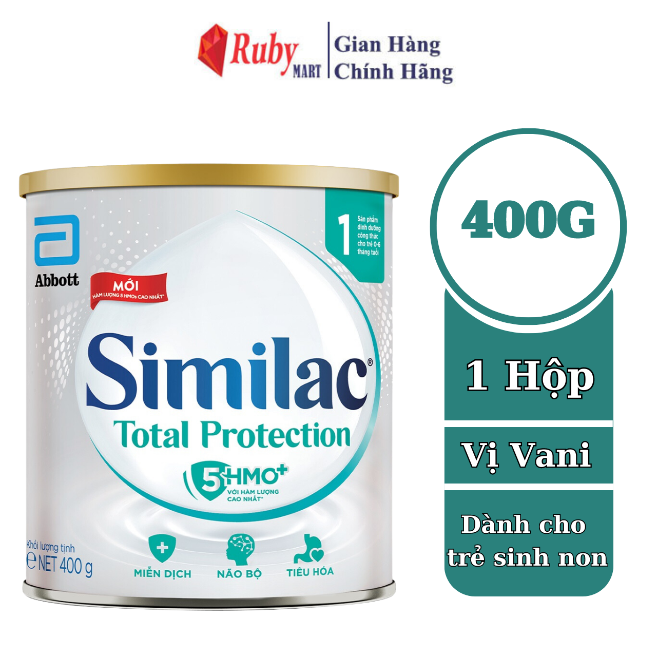 Sản phẩm dinh dưỡng công thức Similac Total Protection 1 400g/lon