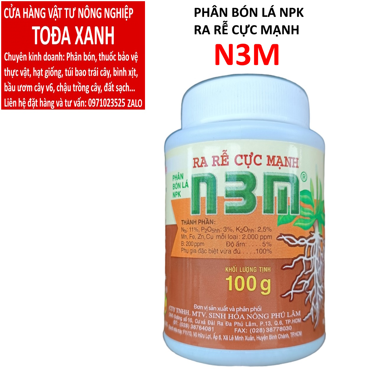 Ra rễ cực mạnh n3m 100g