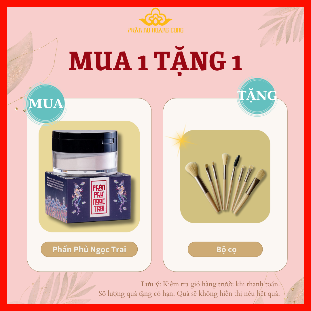 Phấn Phủ Tinh Chất Ngọc Trai, 2 Màu , Phấn Nụ Hoàng Cung Dạng, Bột Kiềm Dầu, Chống Lão Hóa, Dung Tích 25g