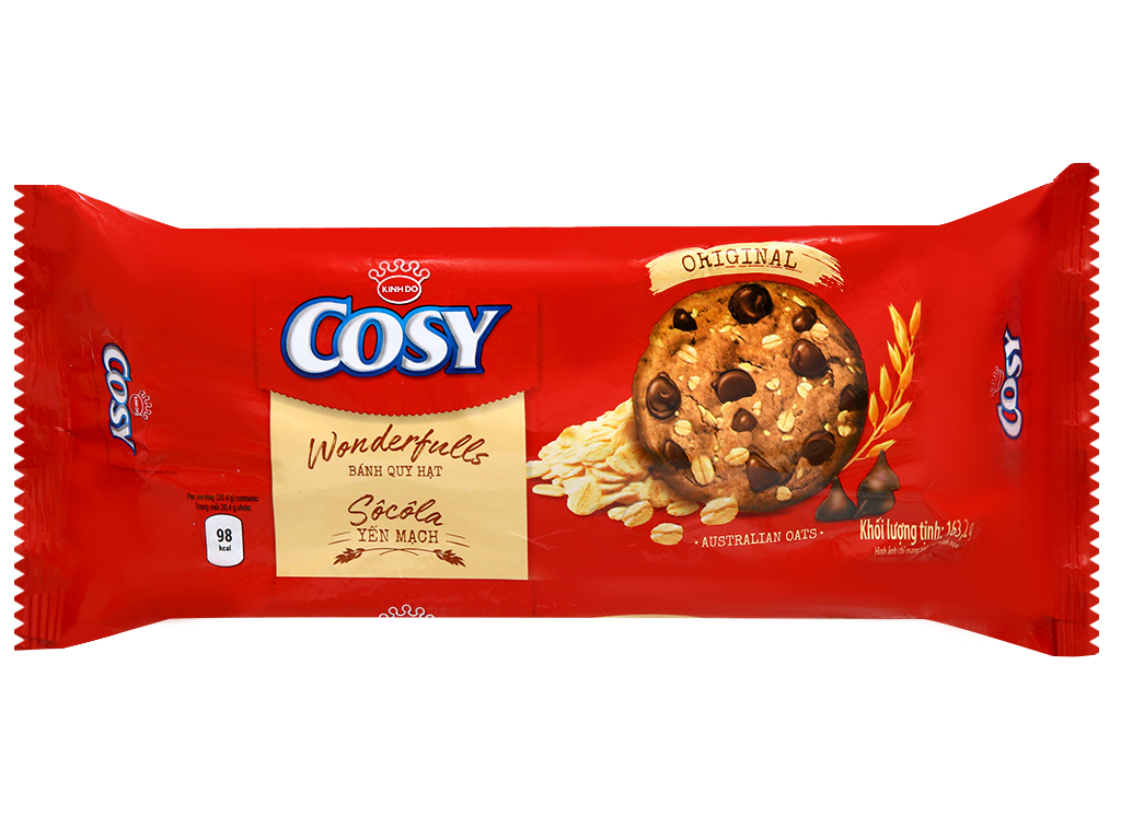 Bánh quy hạt socola yến mạch cosy gói 163g