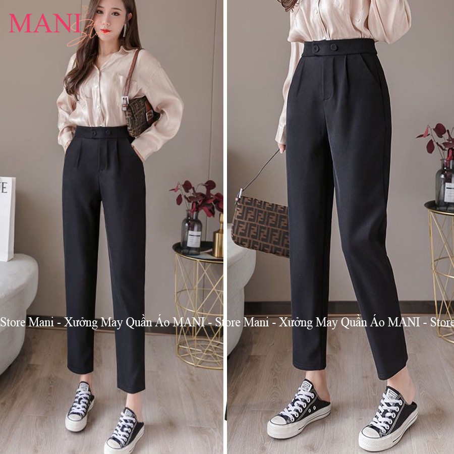 Quần Baggy nữ công sở cạp cao