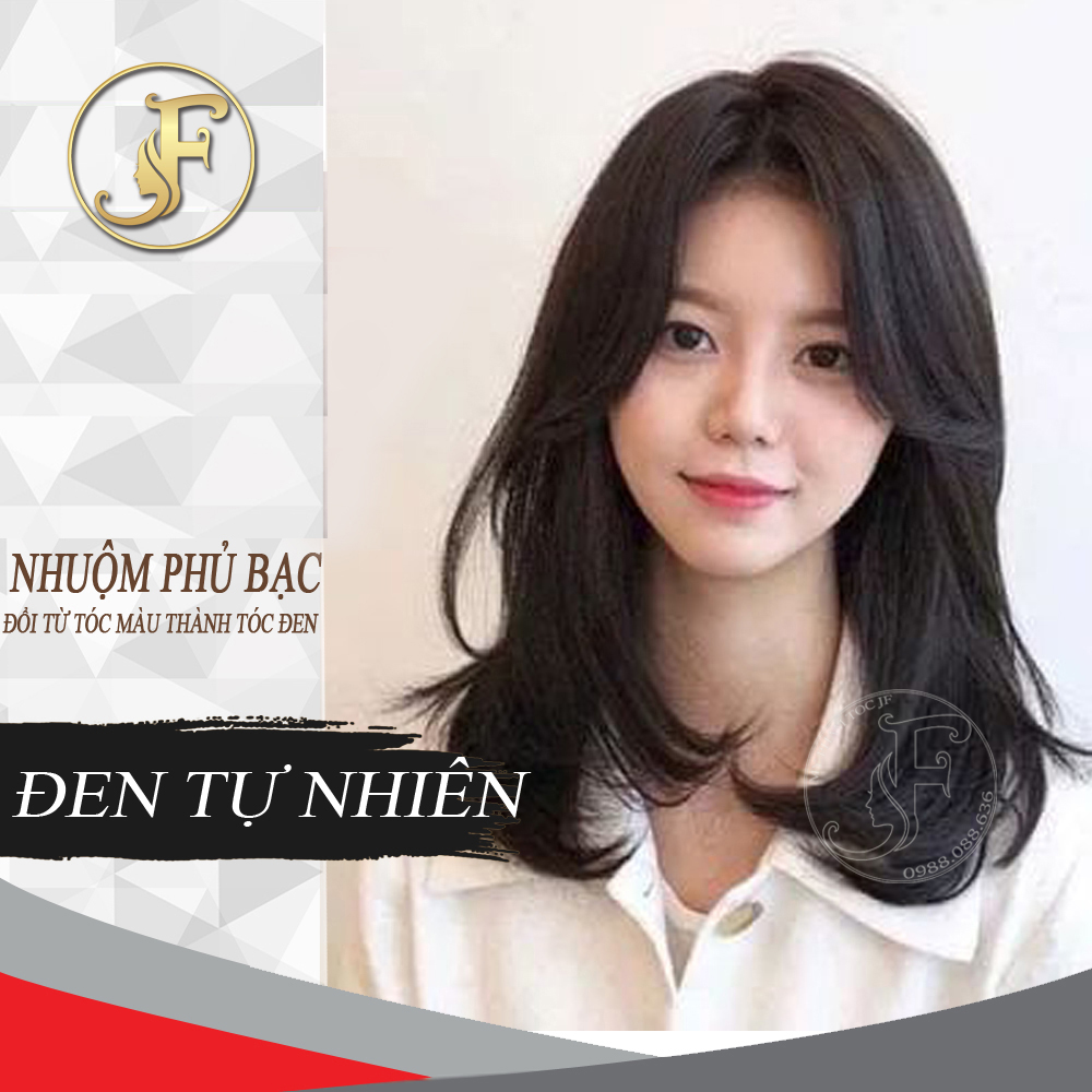 [HCM]Thuốc Nhuộm Tóc Tại Nhà phủ bạc đen tự nhiên- Tặng oxy