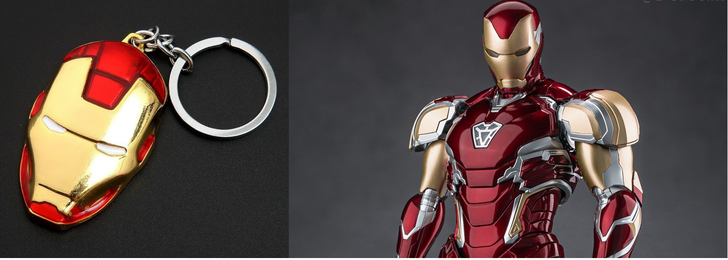 Móc khóa mặt nạ IRON man - Móc khóa Người sắt - móc chìa khóa siêu anh hùng Avengers