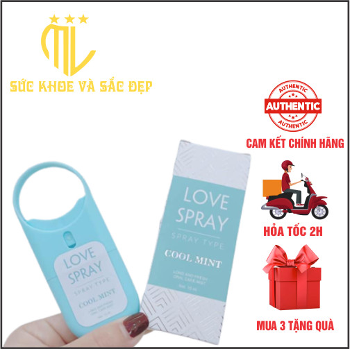 Xịt thơm miệng love spray bạc hà