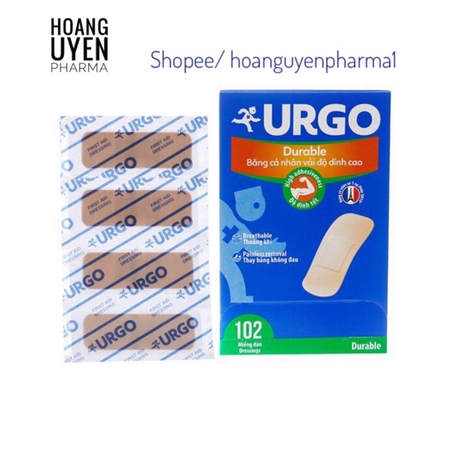 Băng cá nhân Urgo Durable / Transparent - Transparent-Trong100