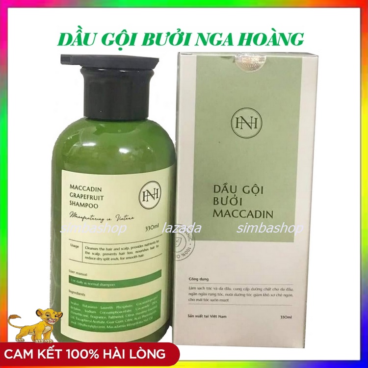 dầu gội bưởi nga hoàng 330ml (mẫu mới), dầu gội bưởi kích mọc tóc, dầu gội bưởi maccadin