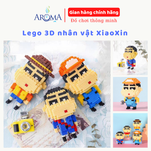 Lego nano 3D nhân vật XiaoXin đồ chơi lắp ráp mô hình nhân vật hoạt hình