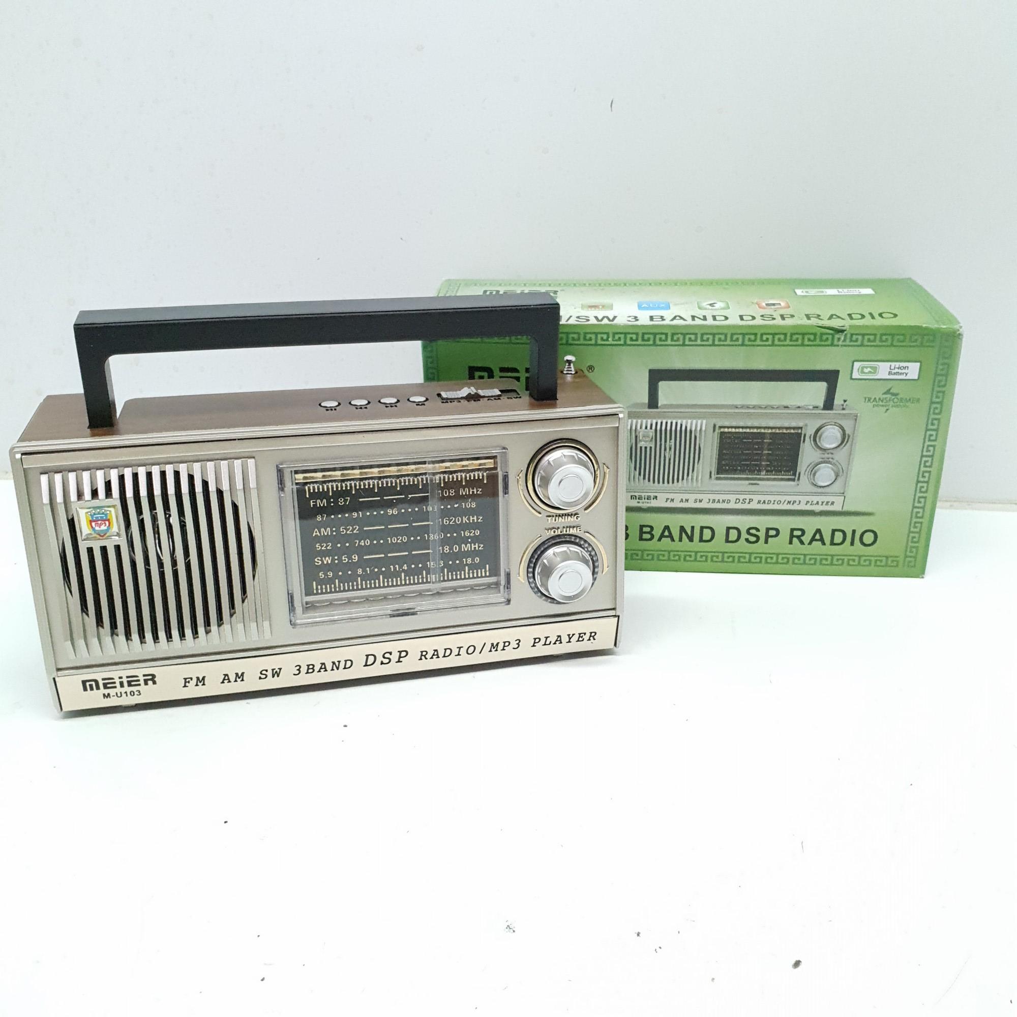 Đài Radio Pin Sạc MEEIER M - U103 FM/AM/SW/USB/SD
