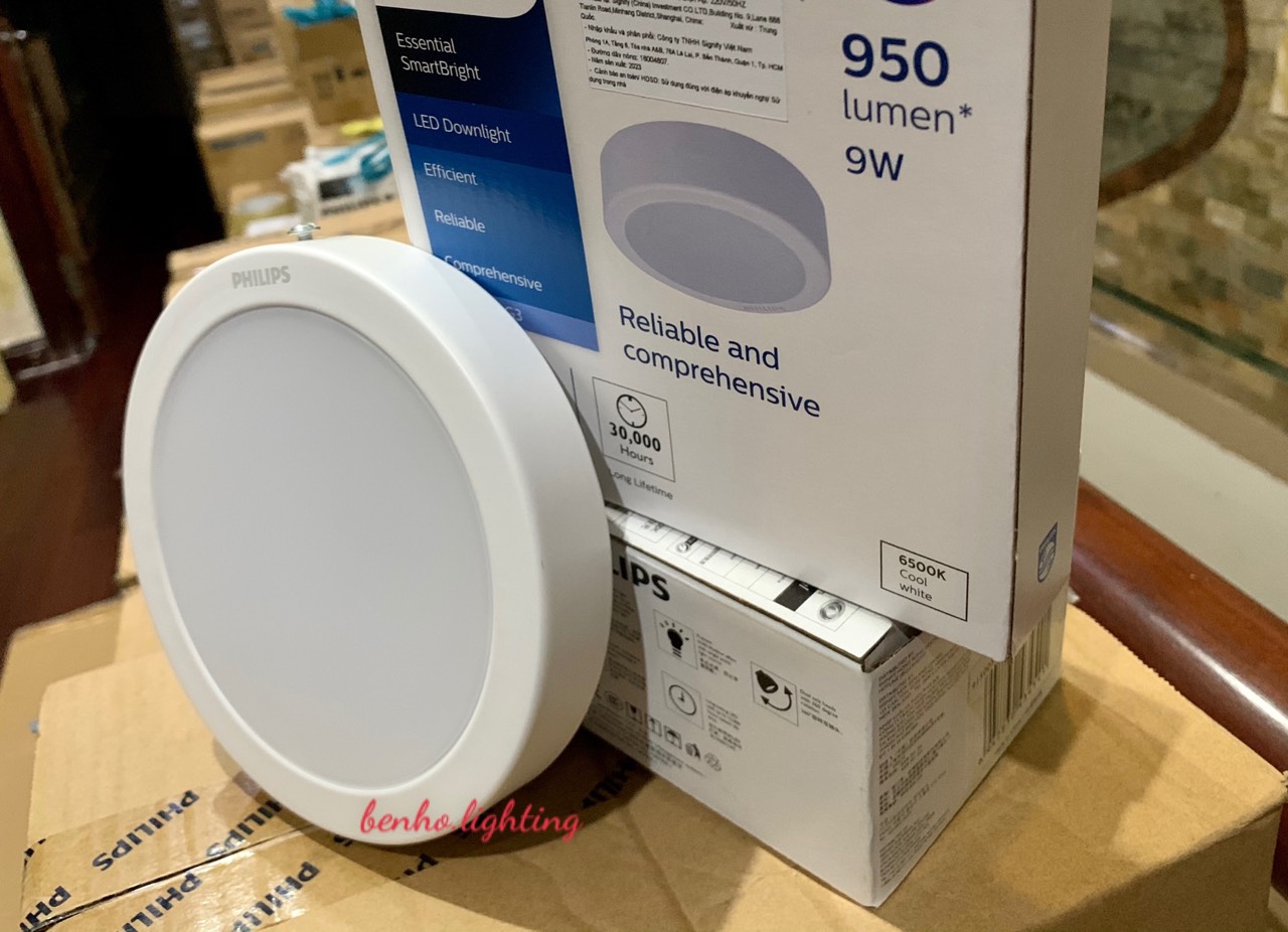 Đèn ốp trần gắn nổi 9w, 12w, 15w, 19w dn027c g3 philips - ánh sáng trắng, trung tính