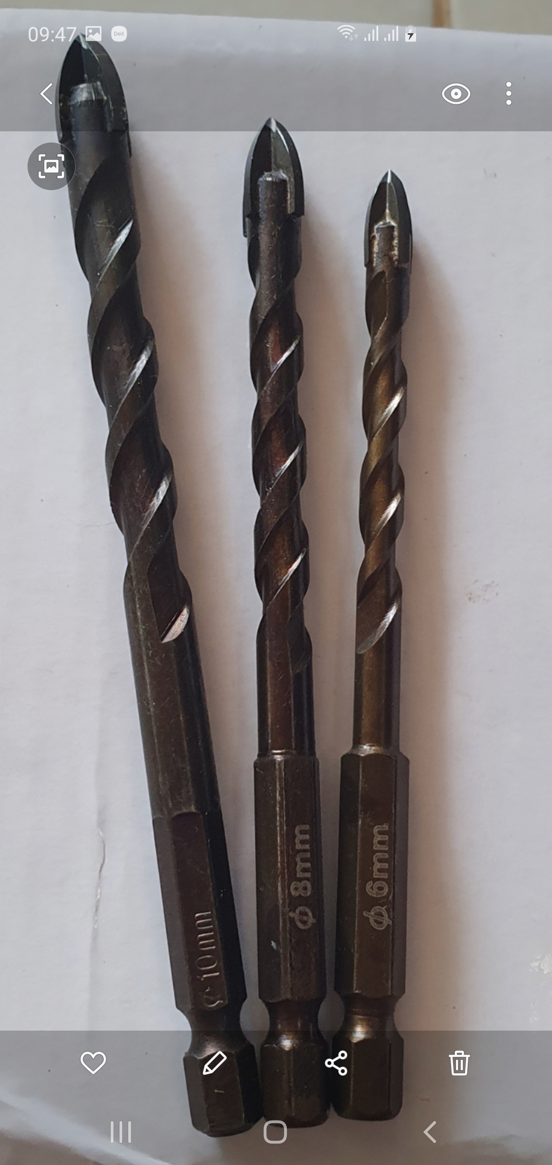 Bộ 3 mũi khoan đa năng chuôi lục giác 6mm,8mm,10mm