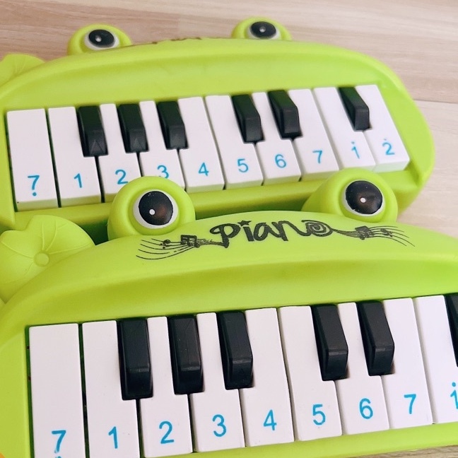 Đàn piano đồ chơi trẻ em hình con ếch cho bé tập chơi âm nhạc