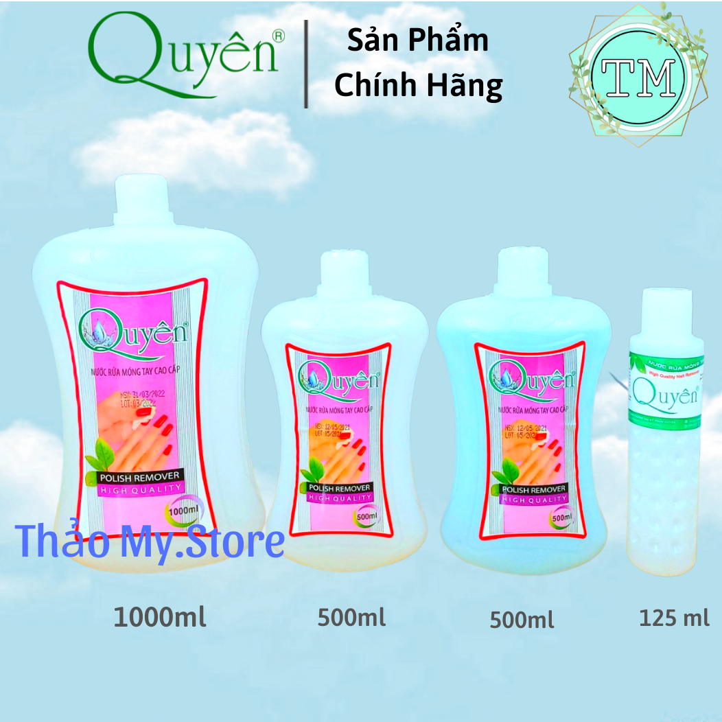Nước rửa móng - axeton - quyên - hàng loại 1 cao cấp 1000ml & 500ml & 125ml