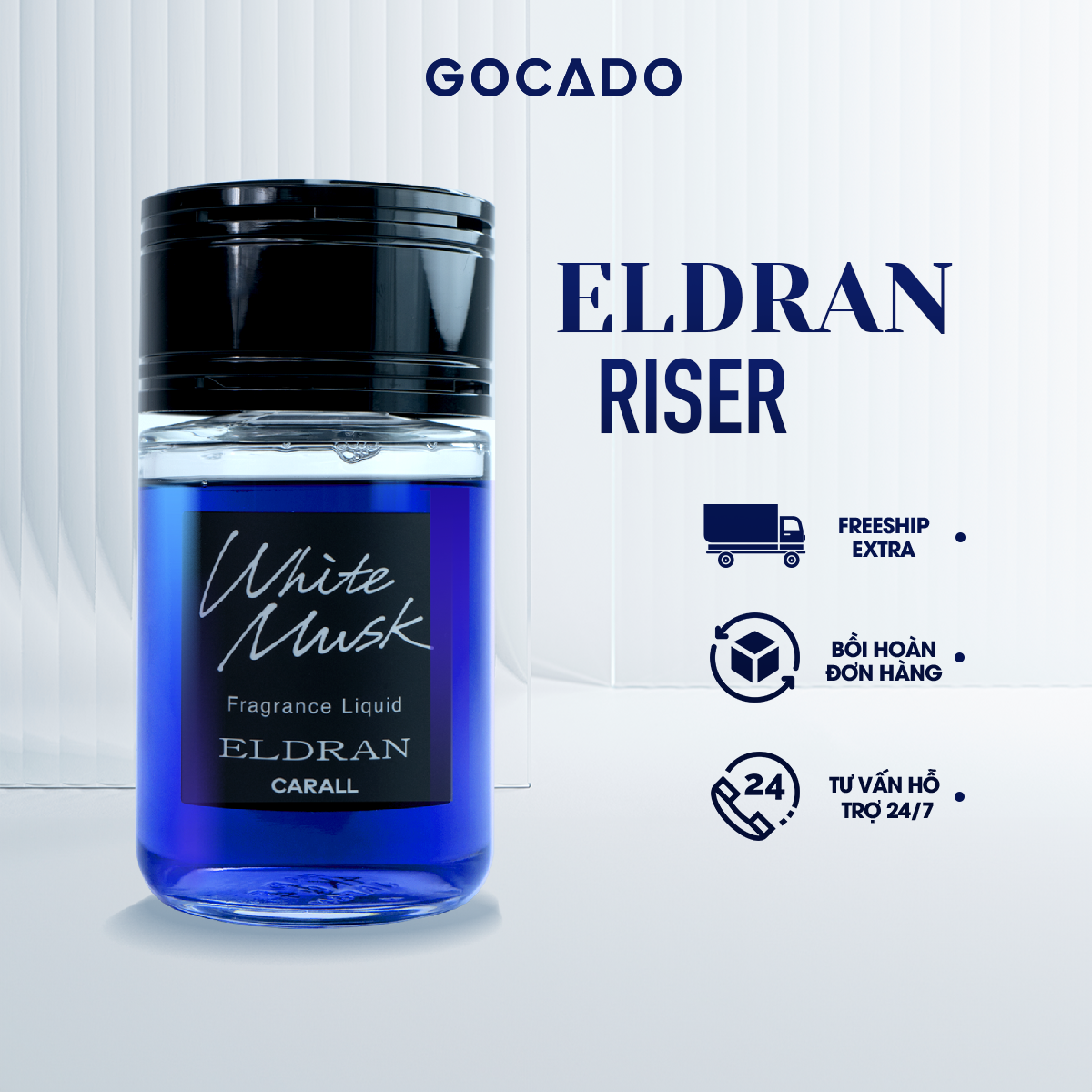 Nước hoa ô tô cao cấp gocado - elduran riser white musk