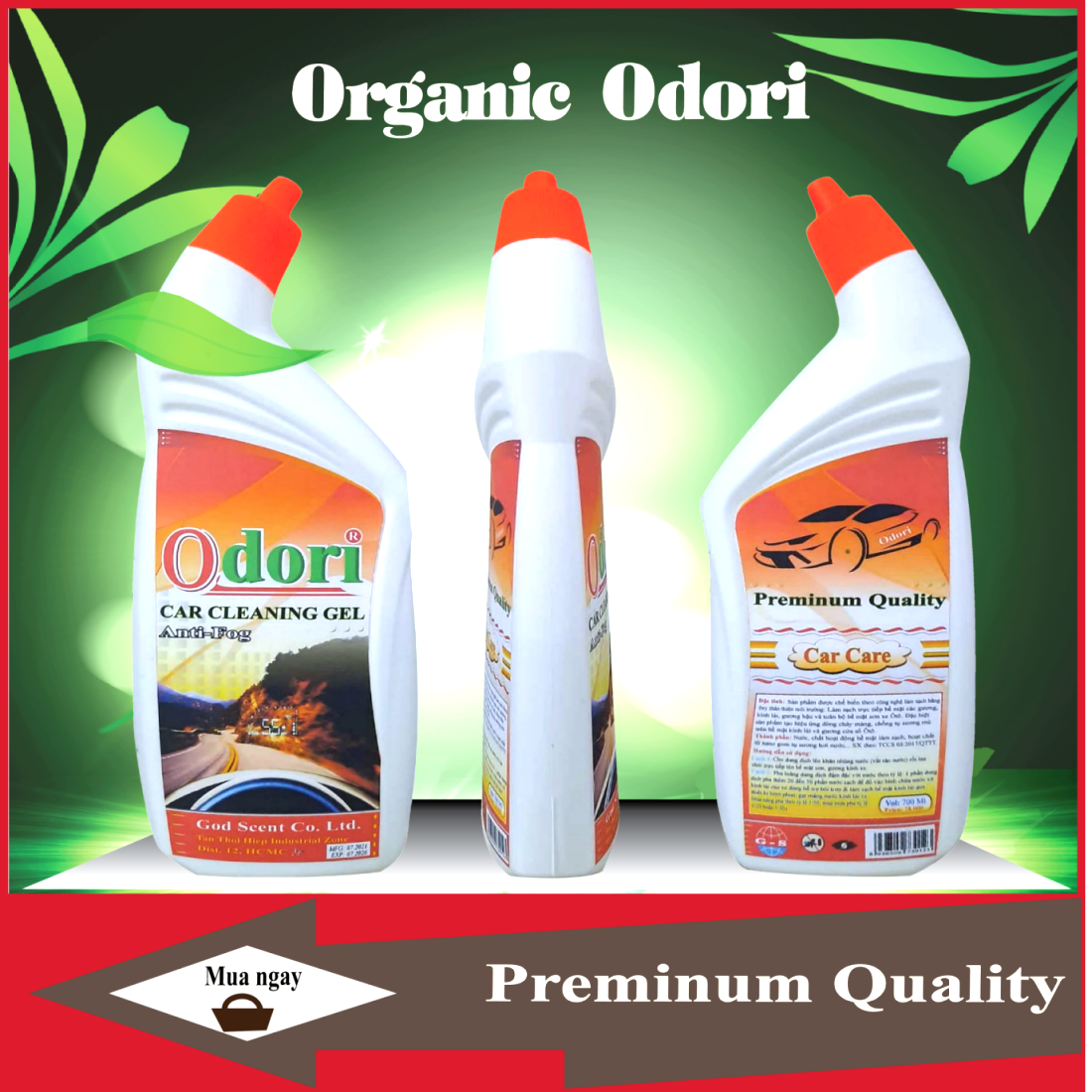 Gel làm sạch bề mặt sơn, gương kính ôtô - Chống hấp thu hơi nước, sương mù. Chai 700Ml