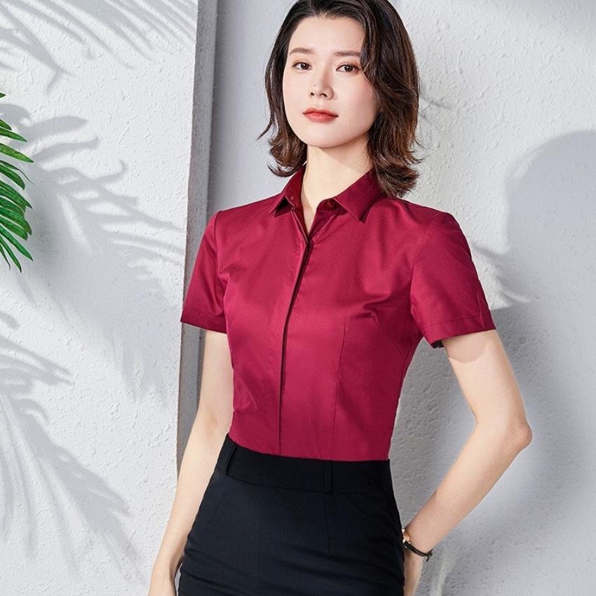 [HCM]Áo sơ mi nữ ngắn tay công sở NV0988 Thời trang AURORA PLAZA Chất liệu kate mềm mịn không nhăn không xù