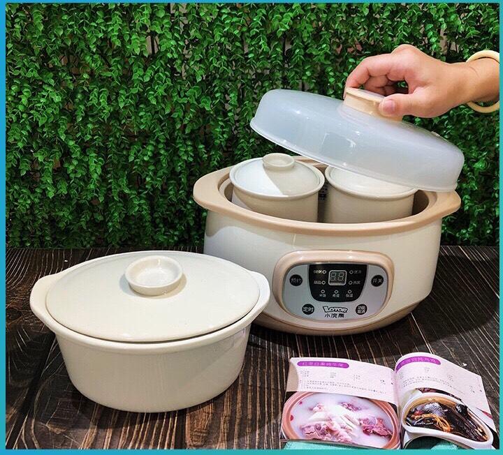 Nồi Nấu Cháo Cho Bé, Ninh Hầm Đa Năng LOTOR ®️ 1.2L - Nấu Cách Thủy - Hầm Gà, Kho cá, Nấu Chè, Nấu cơm, Nấu cháo....