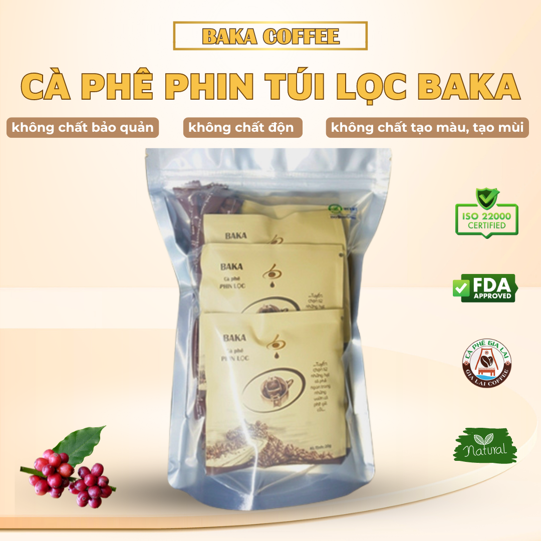 Cà Phê Phin Túi Lọc Baka (Túi Zip)