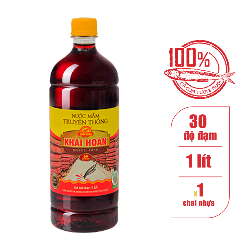 Nước mắm khải hoàn chai 1 lít 30 đạm