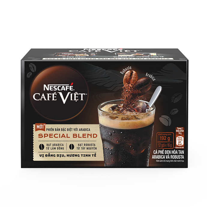 Cà phê đen arabica và robusta nestcafé café việt special blend