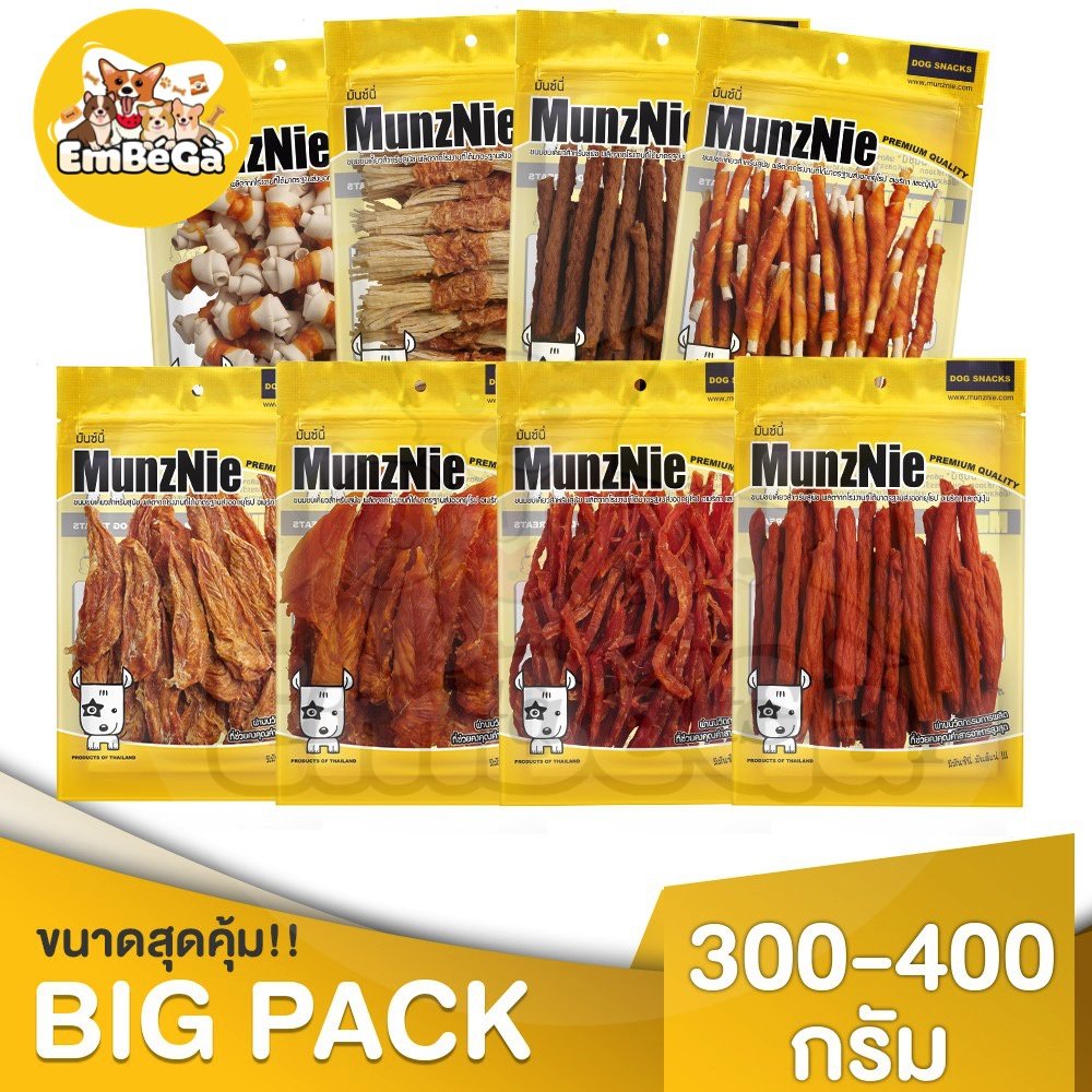 Nhiều mẫu khô gà sấy cho chó thái lan munznie gói 350gram