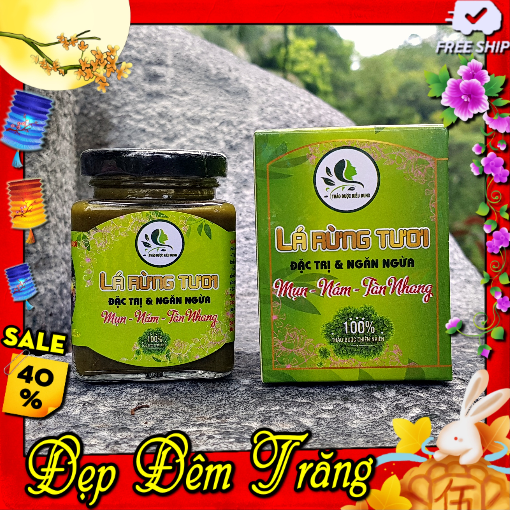 Lá rừng dân tộc-Thảo dược sạch mụn thâm rỗ nám tàn nhang