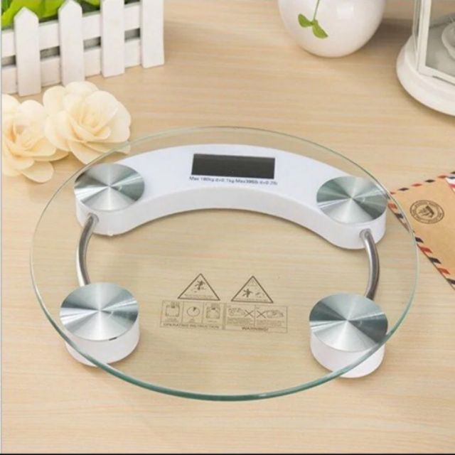 [HCM](ĐỘ BỀN CAO - CÂN CHÍNH XÁC) -  CÂN ĐIỆN TỬ MINI THIẾT KẾ GƯƠNG TRÒN MẶT KÍNH CƯỜNG LỰC CHỐNG VA ĐẬP TỐT -  CÂN  ĐIỆN TỬ CHỊU LỰC LÊN ĐẾN 180KG - TẶNG KÈM PIN TIỂU