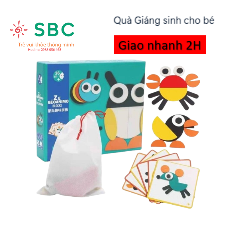 [HCM]Đồ chơi ghép hình tư duy con vật bằng gỗ