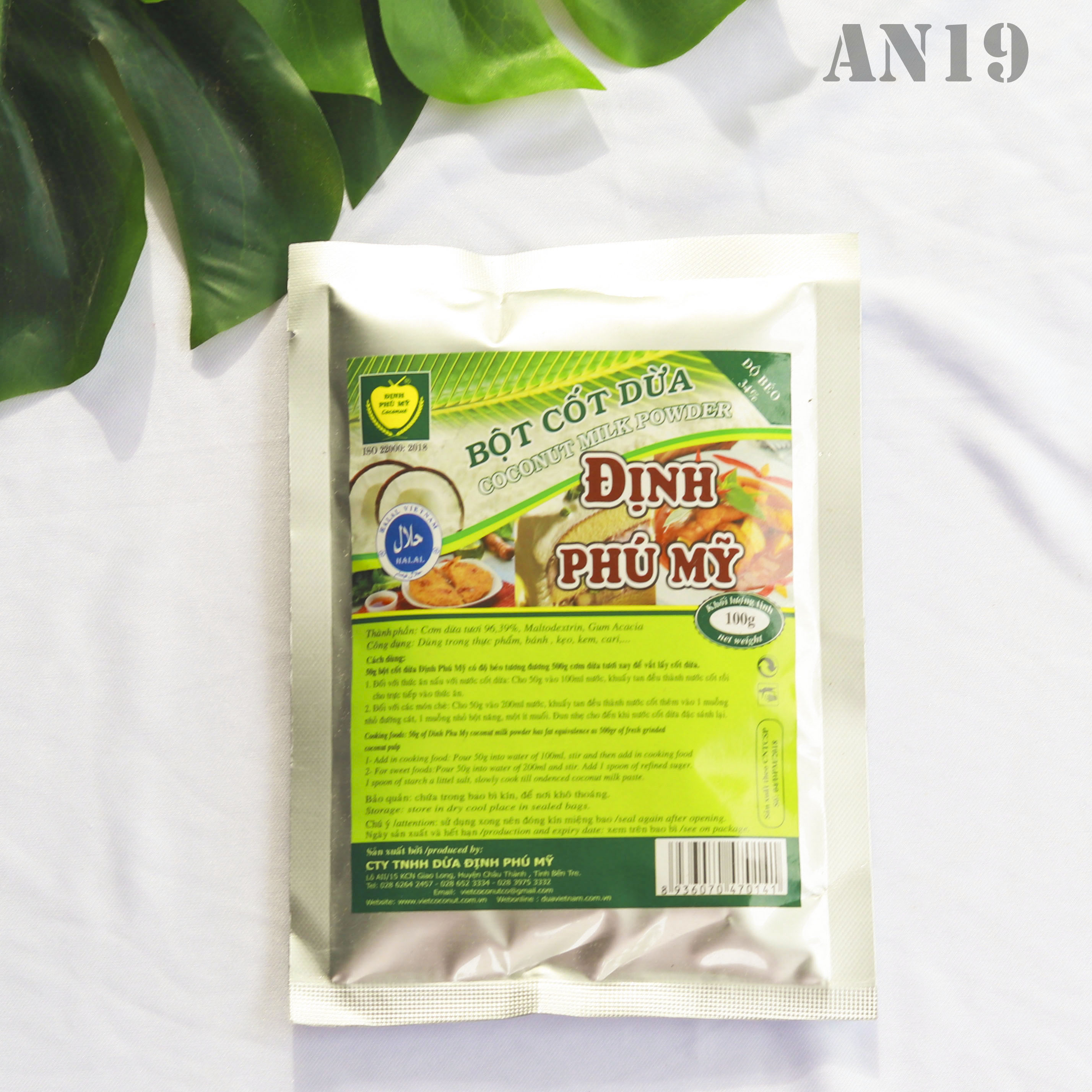 Bột cốt dừa định phú mỹ 100gr