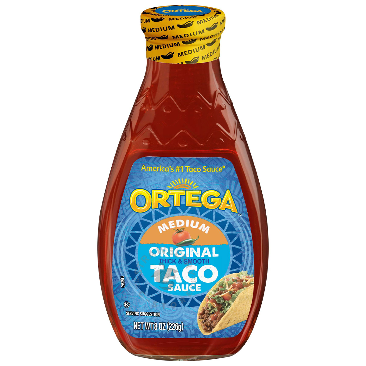 Ortega Hot Original Taco Sauce, 226g (8 Oz.) Bottle