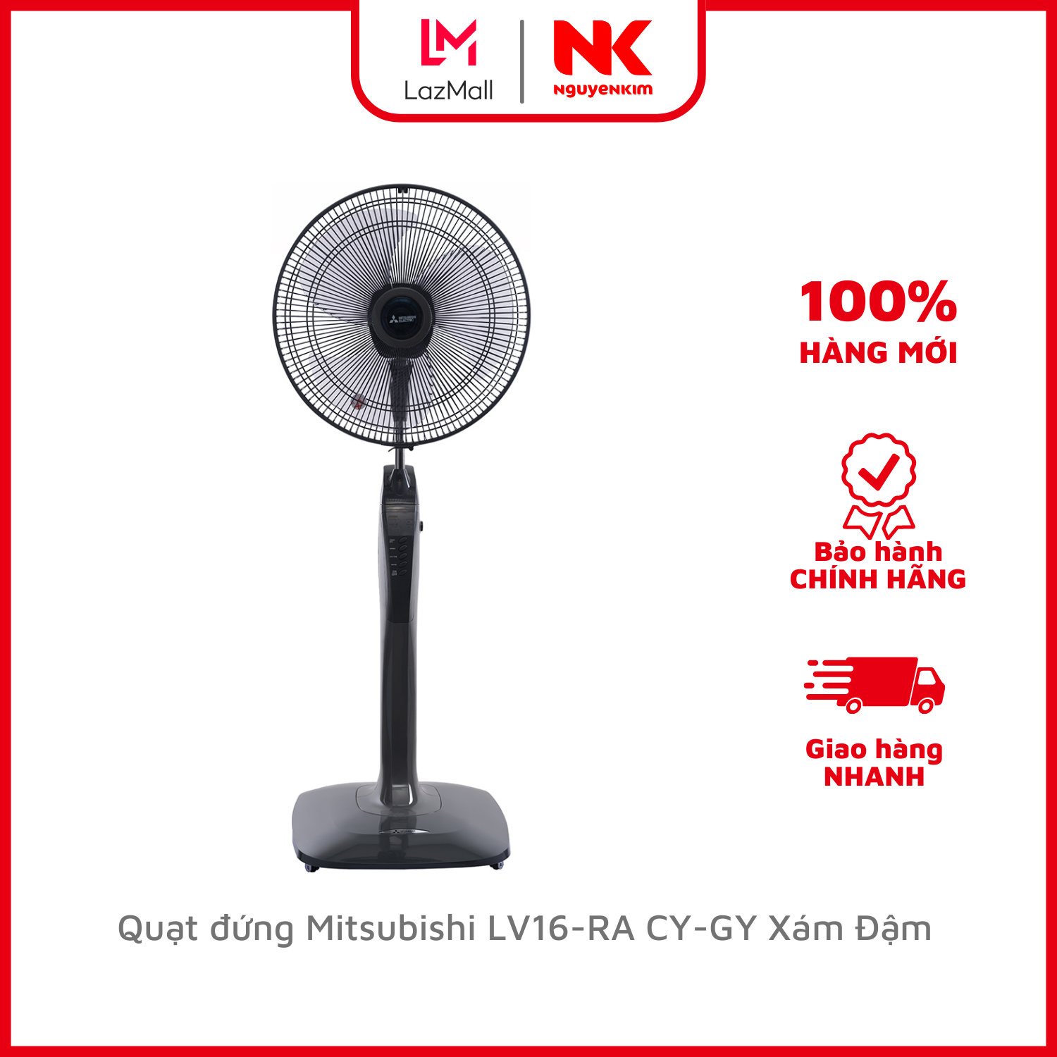 Quạt đứng mitsubishi lv16-ra cy-gy xám đậm