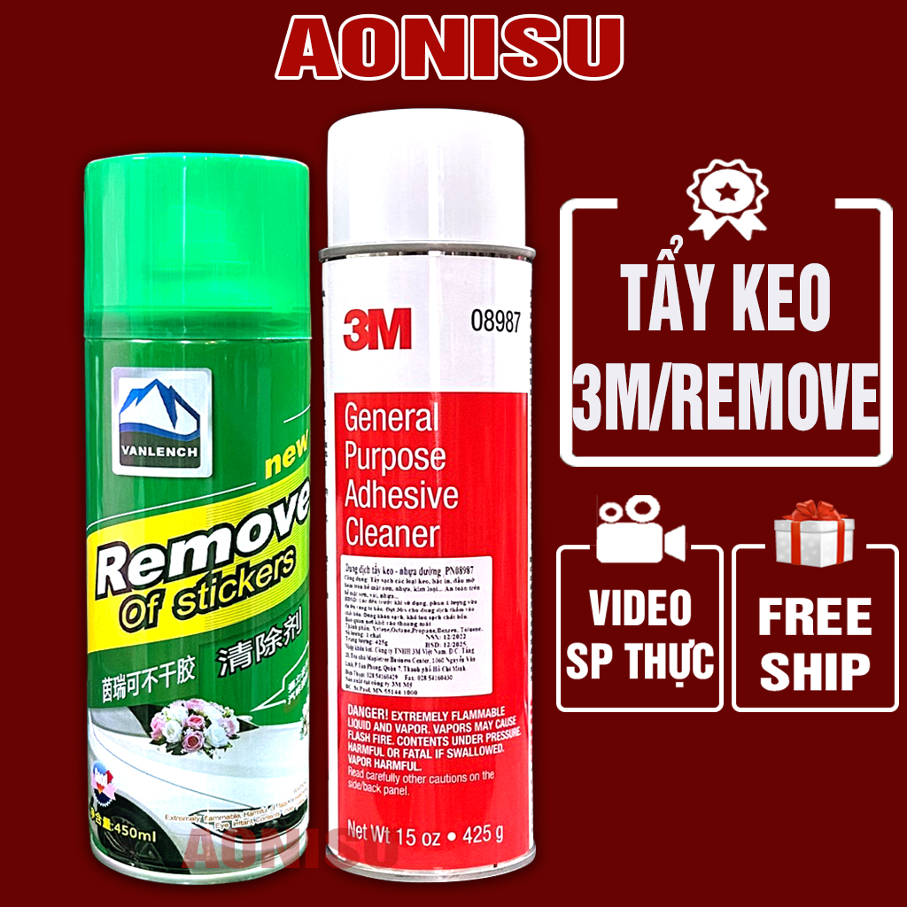 Chai Xịt Tẩy Keo Đa Năng REMOVE 450ML - Xịt Tẩy Keo Dính Nhanh Chống , Chai Xịt Tẩy Keo Băng Dính , Bình Xịt Tẩy Keo Dán AONISU