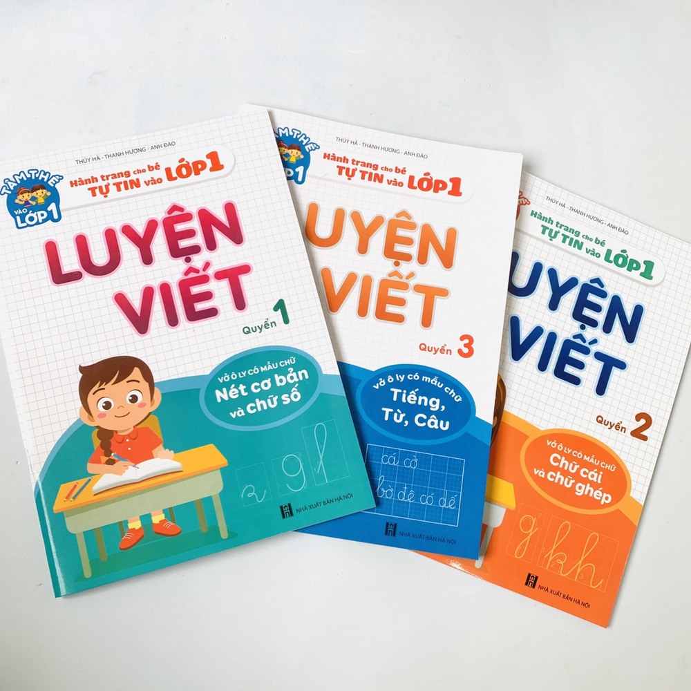 Vở Luyện viết cho trẻ - Quyển 1,2,3 - hành trang cho bé tự tin vào lớp 1