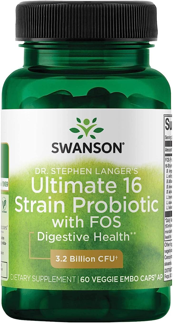 Swanson Probiotic with Prebiotic FOS 3.2 Billion CFU