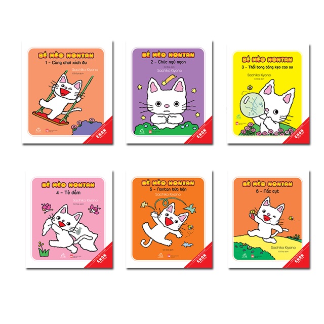 Sách- ehon nhật bản- bé mèo nontan bộ 6 cuốn